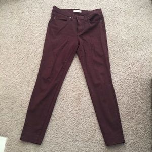 Madewell High Rise Maroon Denim